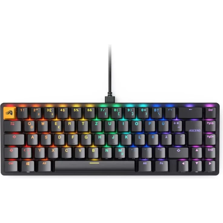 Glorious GMMK 2 Compact-Tastatur - Fox Switches, DE-Layout QWERTZ, schwarz