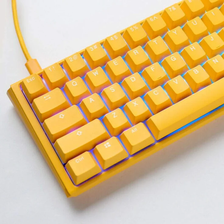 Ducky One 3 Yellow Mini Gaming-Tastatur, RGB LED - MX-Speed-Silver (Deutsch QWERTZ) – Bild 2