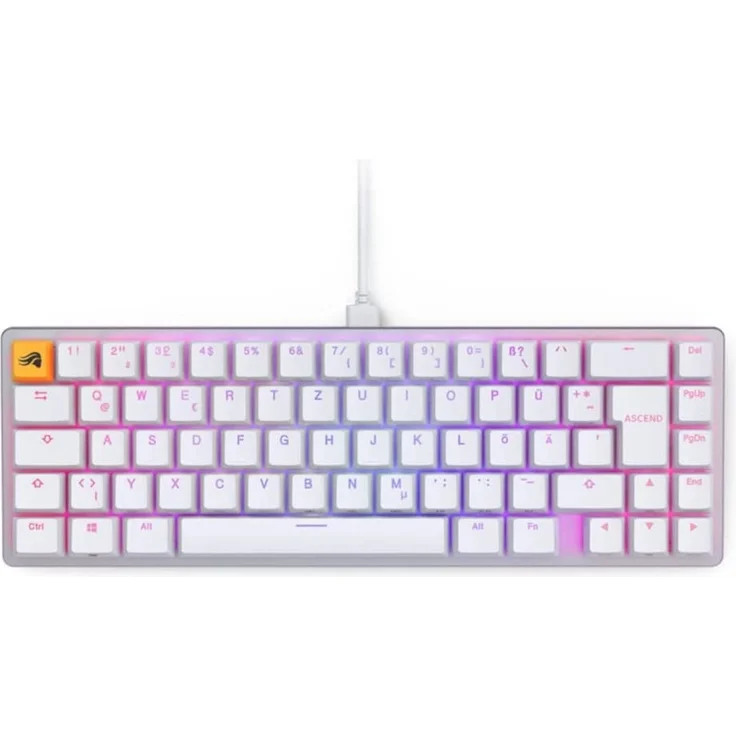 Glorious GMMK 2 Compact-Tastatur - Fox Switches, DE-Layout QWERTZ, weiß – Bild 1