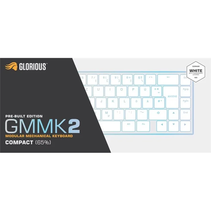 Glorious GMMK 2 Compact-Tastatur - Fox Switches, DE-Layout QWERTZ, weiß – Bild 5