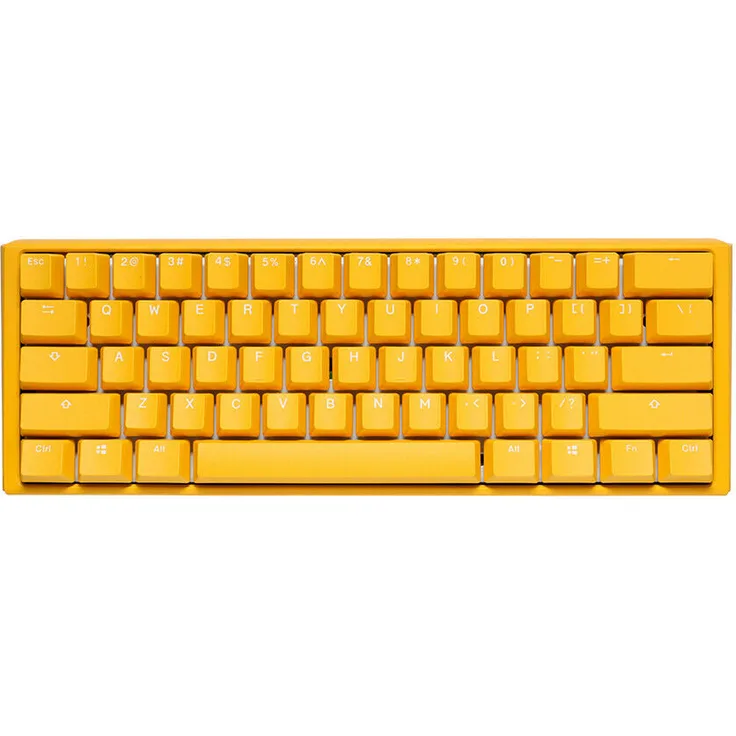 Ducky One 3 Yellow Mini Gaming-Tastatur, RGB LED - MX-Silent-Red (Deutsch QWERTZ)