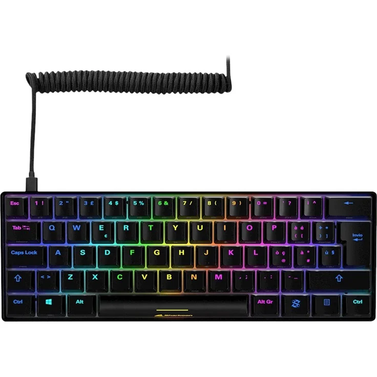 Sharkoon SKILLER SGK50 S4 Gaming-Tastatur, weiß-schwarz (Italienisch QWERTY) – Bild 3