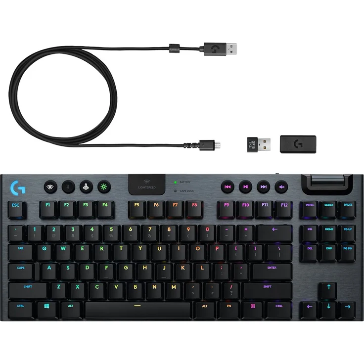 Logitech G G915 TKL - Tastatur - Hintergrundbeleuchtung - USB, Bluetooth, LIGHTSPEED - Tastenschalter: GL Tactile - Kohle (Englisch QWERTY) – Bild 5
