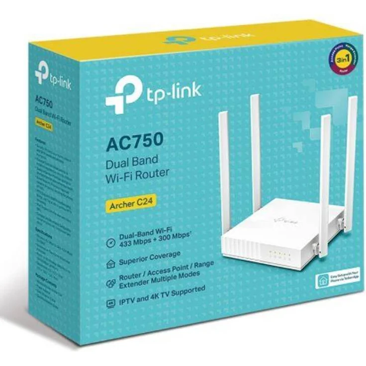 TP-LINK ARCHER C24 WLAN-Router Schnelles Ethernet Dual-Band (2,4 GHz-5 GHz) Weiß (ARCHER C24) – Bild 4