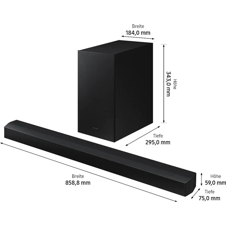 Samsung HW-B460/ZG 2.1 Soundbar mit Subwoofer, 300 W,  schwarz – Bild 7