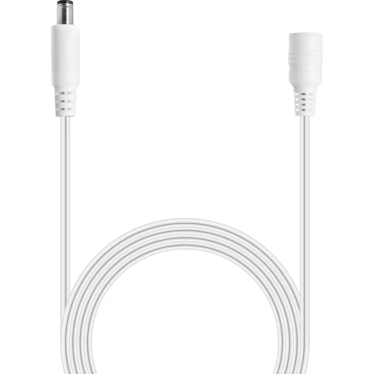 Wicked Chili 5m DC Verlängerungskabel kompatibel mit Phillips Hue Play Gradient Lightstrip Surround-Beleuchtung für Fernseher, Kabel Strom Verlängerung für Netzteil S020YM2400083, weiß