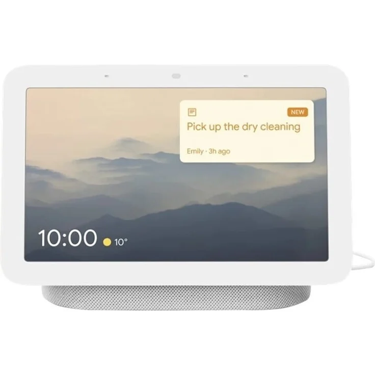 Google Nest Hub (2. Generation) Netzwerk-Lautsprecher, WLAN, Wireless Docking, Bluetooth, Sprachsteuerung, Google Assistant, Sprachassistent, kreide – Bild 5
