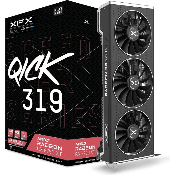 XFX RX 6750XT QICK 319 Ultra - 12GB GDDR6 - HDMI 3xDP – Bild 1