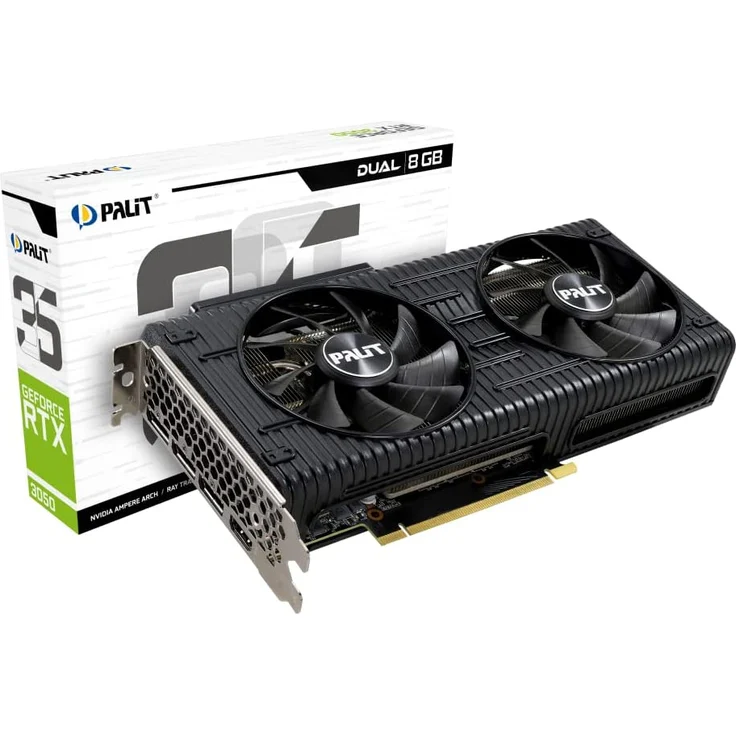 Palit GeForce RTX 3050 Dual Grafikkarte, Lite Hash Rate, 3x DisplayPort, 1x HDMI – Bild 1