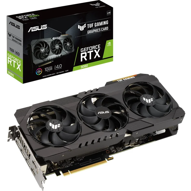 ASUS TUF-RTX3080-10G-V2-GAMING - GF RTX 3080 - 10 GB GDDR6X - PCIe 4.0 - 2 x HDMI, 3 x DisplayPort (90YV0FB5-M0NM00) – Bild 2