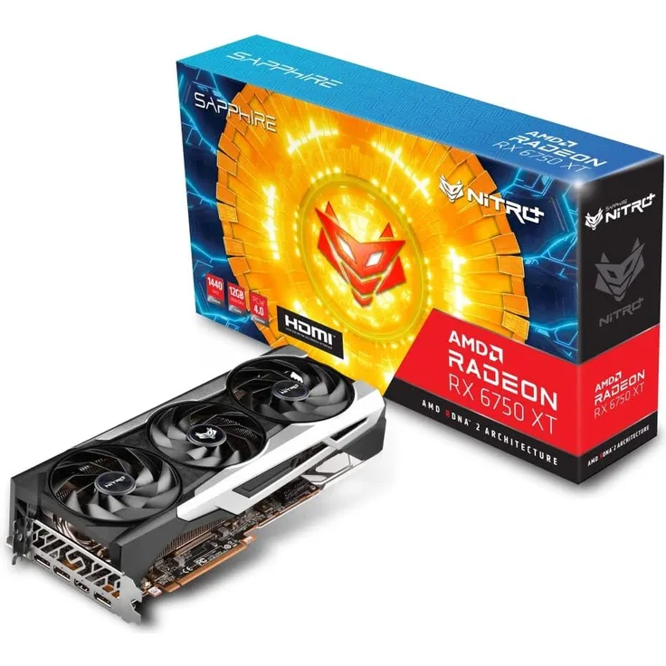 Sapphire Nitro+ Radeon RX 6750 XT, 12GB GDDR6 Grafikkarte, HDMI, 3x DP