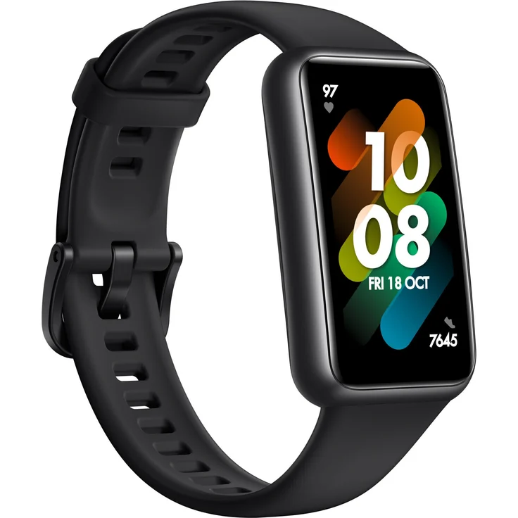 Huawei Band 7 Fitness-Tracker Unisex, Einheitsgröße, Kunststoffgehäuse, Silikonarmband, Graphite Black – Bild 1