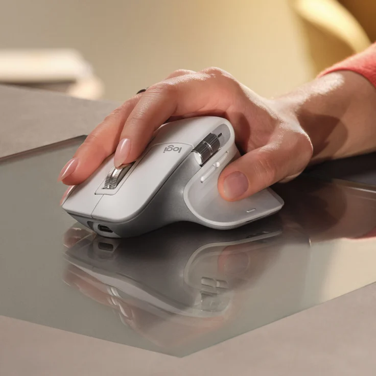 Logitech MX Master 3S, Kabellose Performance-Maus mit ultraschnellem Scrollen, Ergo, 8K DPI, Glas-Tracking, leise Klicks, USB-C, Bluetooth, Windows, Linux, Chrome, Dunkelgrau (910-006559) – Bild 13