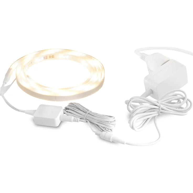 Wicked Chili 2,5m DC-Verlängerungskabel geeignet für Phillips Hue Lightstrip Plus (White and Color Ambiance) V3 und V4 mit Bluetooth (Lila Verpackung) Verlängerung für Netzteil S020YM2400083, weiß – Bild 7