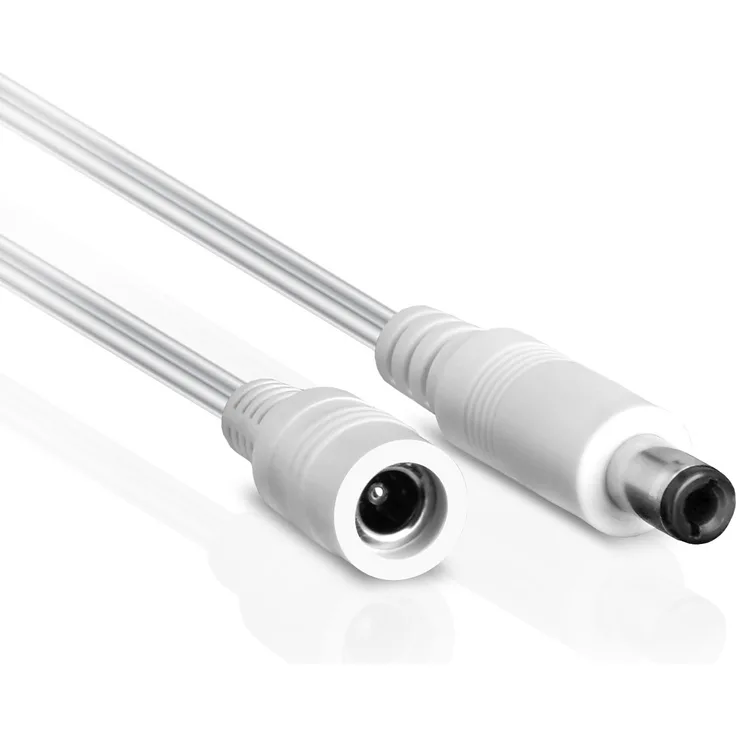 Wicked Chili 2,5m DC-Verlängerungskabel geeignet für Phillips Hue Lightstrip Plus (White and Color Ambiance) V3 und V4 mit Bluetooth (Lila Verpackung) Verlängerung für Netzteil S020YM2400083, weiß