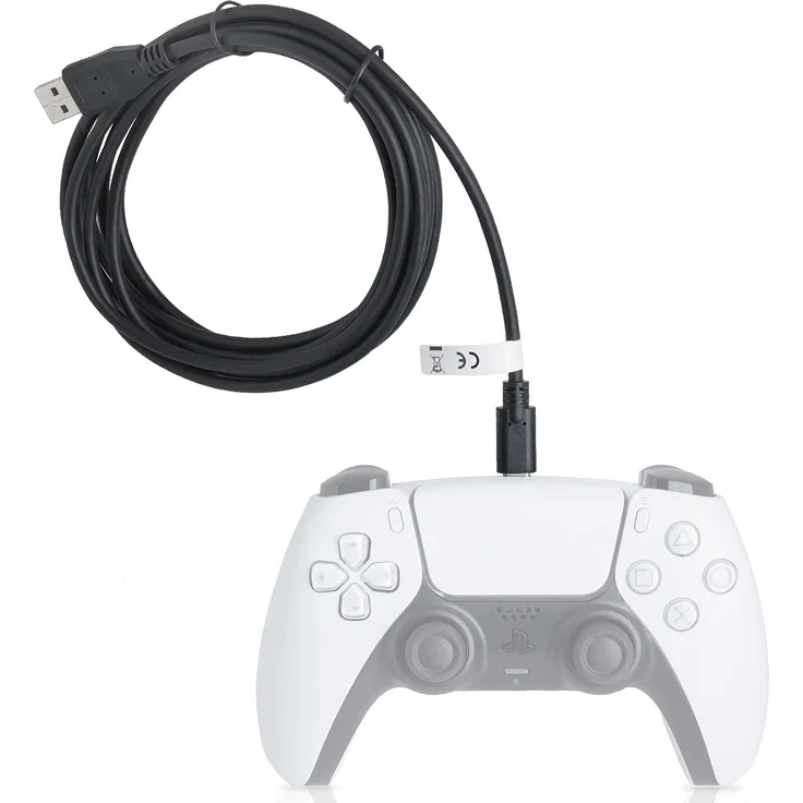 Wicked Chili (1 Stück) 300cm USB-C auf USB-A Ladekabel kompatibel mit PS5 Dualsense, Nintendo Switch Pro Controller, Xbox Series X Gaming Pad, USB C Controller Verlängerung (3m, extra lang, schwarz) – Bild 9