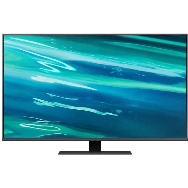 Samsung QE55Q80AAT 138 cm (55 Zoll) QLED Smart TV (Ultra HD, HDR, Direct LED) HD-Triple-Tuner (Sat, Antenne, Kabel) Modelljahr 2021 Energieklasse G (EU-Modell)