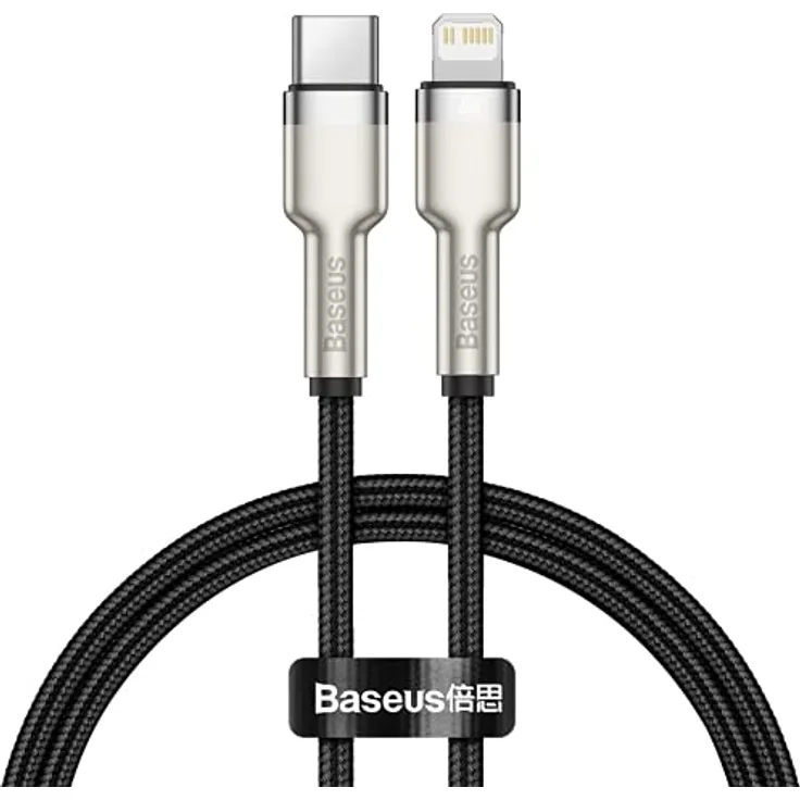 Baseus Cable Cafule Metal - Type C to Lightning - PD 20W 0,25 m (CATLJK-01) black