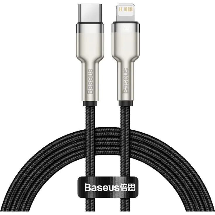 Baseus Cable Cafule Metal - Type C to Lightning - PD 20W 1 m (CATLJK-A01) black
