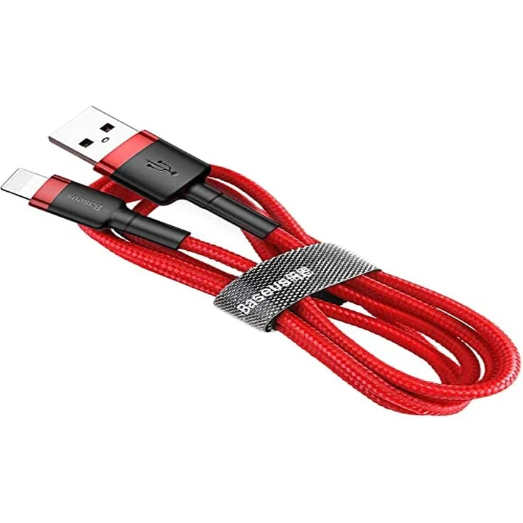 Baseus Cable Cafule - USB to Lightning - 2,4A 0,5 m (CALKLF-A09) red