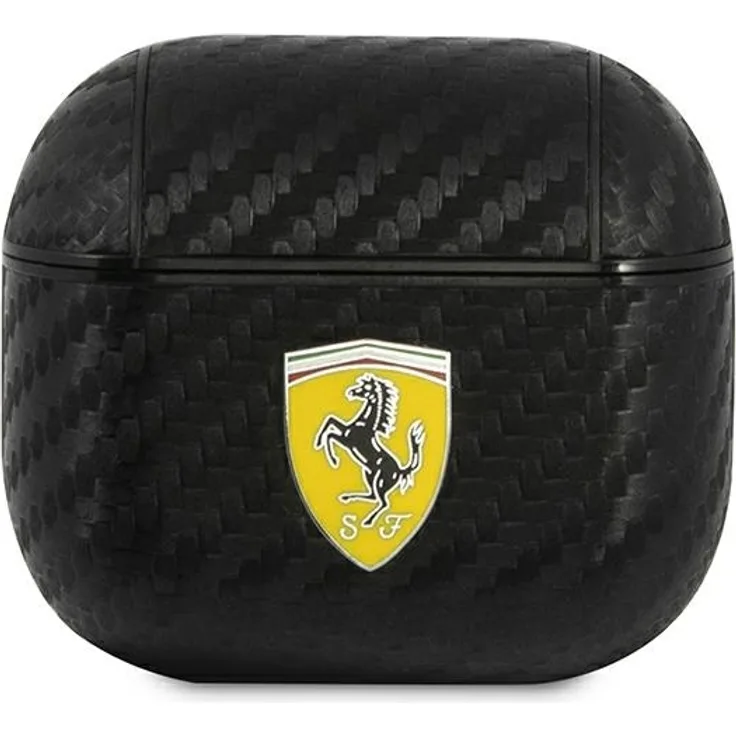 Original Etui FERRARI On Track PU Carbon FESA3CABK für Airpods 3 cover Black