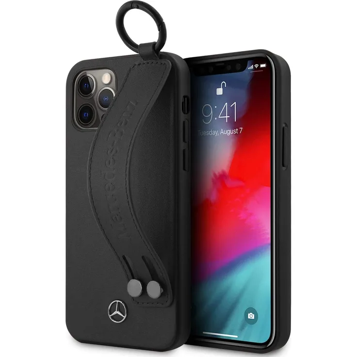 Original Case MERCEDES - Strap Line Hardcase MEHCP12MLSSBK - Iphone 12/12 Pro Black
