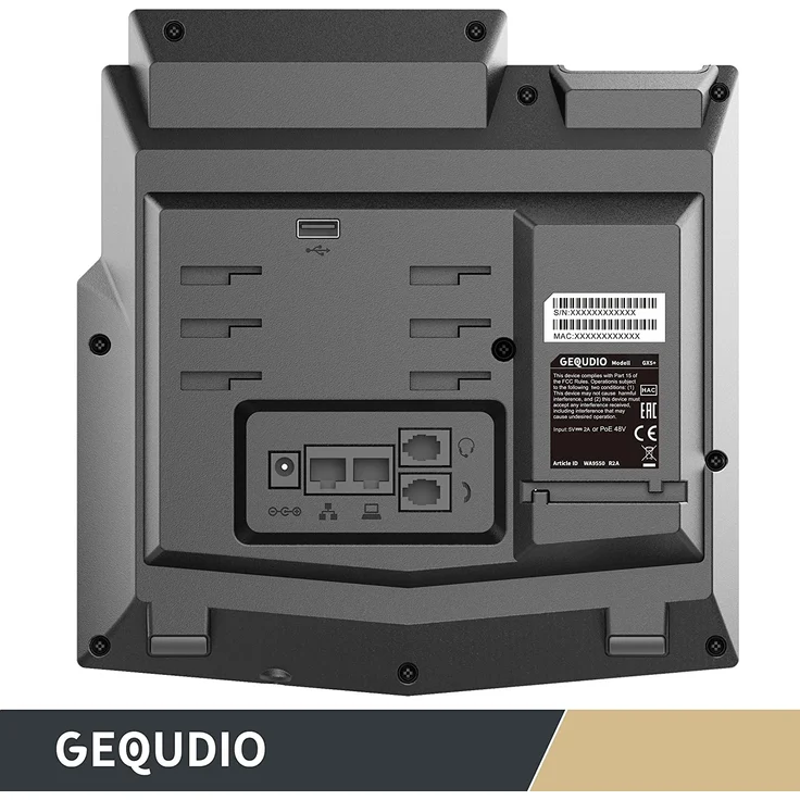 GEQUDIO GX5+ IP-Telefon Set mit Netzteil & Headset – Bild 6