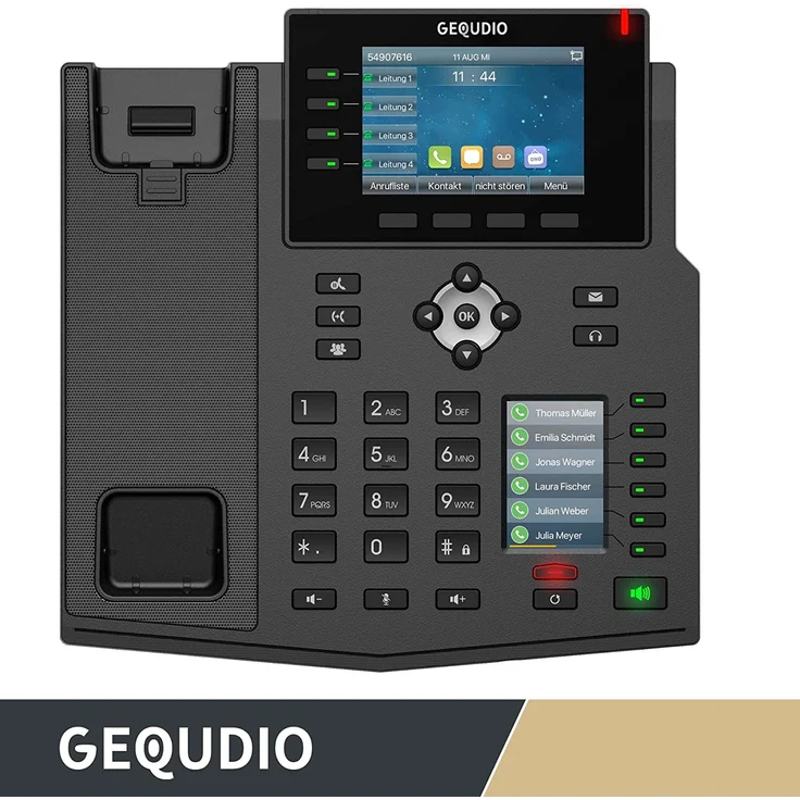 GEQUDIO GX5+ IP-Telefon Set mit Netzteil & Headset – Bild 5