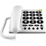 Doro PhoneEasy 311c Schnurgebundenes Großtastentelefon mit optischer Anrufsignalisierung, weiß (3891)