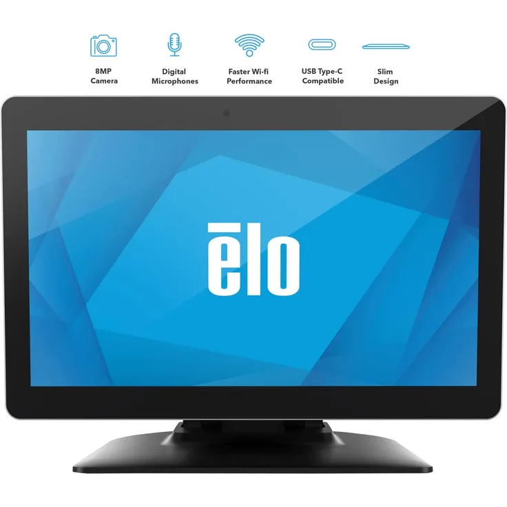 Elo I-Series 4.0 - Value - All-in-One - 1 RK3399 - RAM 4 GB - Flash 32 GB - GigE - WLAN: 802.11a-b-g-n-ac, Bluetooth 5.0 - Android 10 - Monitor: LED 39.624 cm (15.6'') 1920 x 1080 (Full HD) 60 Hz Touchscreen - Schwarz