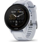 Garmin Forerunner 955 Smartwatch GPS, Unisex, Silikonarmband, Steinweiß/Schwarz