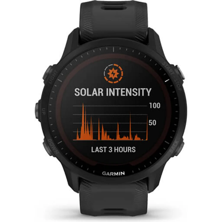 Garmin Forerunner 955 Solar GPS, Smartwatch Unisex, Silikonarmband, Schwarz – Bild 2