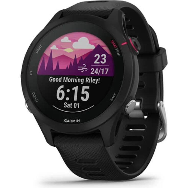 Garmin Forerunner 255 S Music Smartwatch GPS, Unisex, Silikonarmband, Schwarz – Bild 1