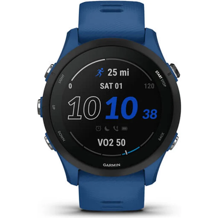 Garmin Forerunner 255 Smartwatch GPS, Unisex, Silikonarmband, Dunkelblau/Schwarz – Bild 2