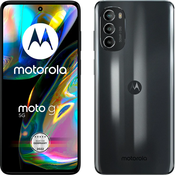 Motorola Moto G82 5G Smartphone 16,76cm (6,6 Zoll) AMOLED-Display, 128GB interner Speicher, 6 GB RAM, Dual-SIM/Nano-SIM, Android 12, Meteorite Grey – Bild 8