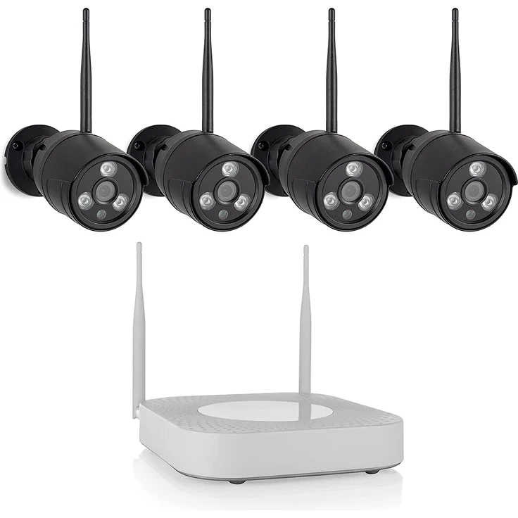 Smartwares CMS-30300 CMS-30300 Funk, WLAN IP-Funk-Überwachungs-Set mit 4 Kameras 1920 x 1080 Pixel – Bild 1