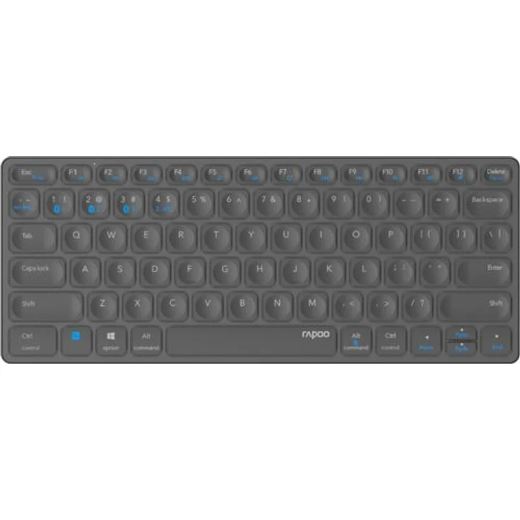 Rapoo Kabellose Multimodus Tastatur E9600M, DE-Layout QWERTZ, Dunkelgrau (00217359) – Bild 1