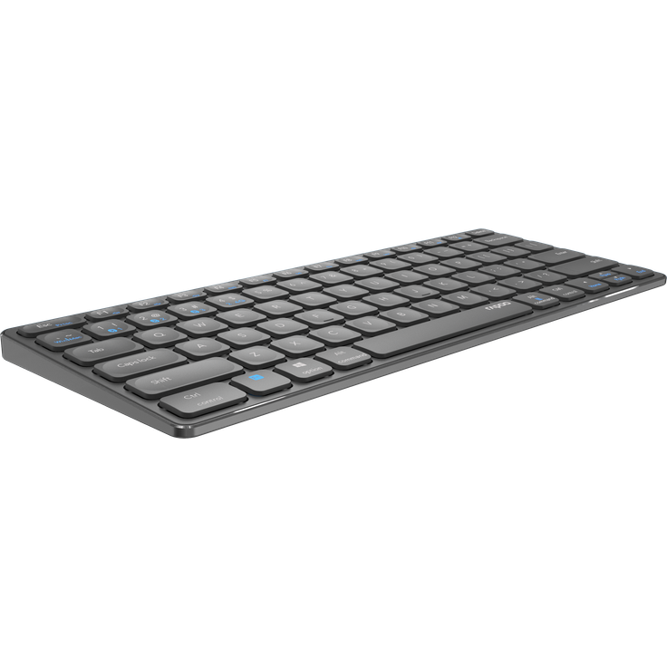 Rapoo Kabellose Multimodus Tastatur E9600M, DE-Layout QWERTZ, Dunkelgrau (00217359) – Bild 2