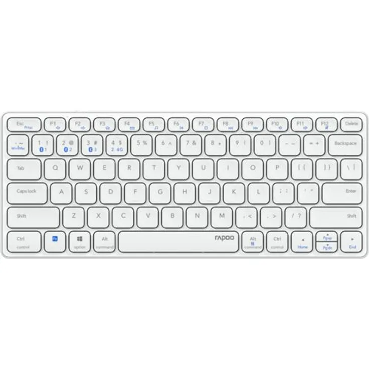 Rapoo E9600M Weiß Kabellose Multimodus Tastatur (Deutsch QWERTZ)