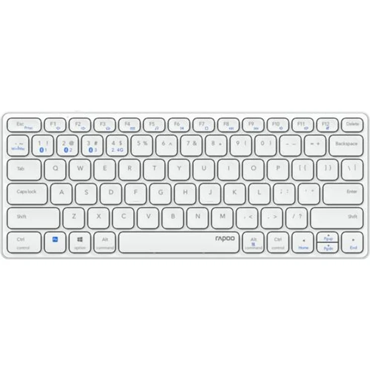 Rapoo E9600M Weiß Kabellose Multimodus Tastatur (Deutsch QWERTZ) – Bild 1