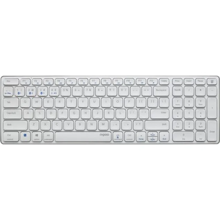Rapoo E9700M Weiß Kabellose Multimodus Tastatur (Deutsch QWERTZ) – Bild 2