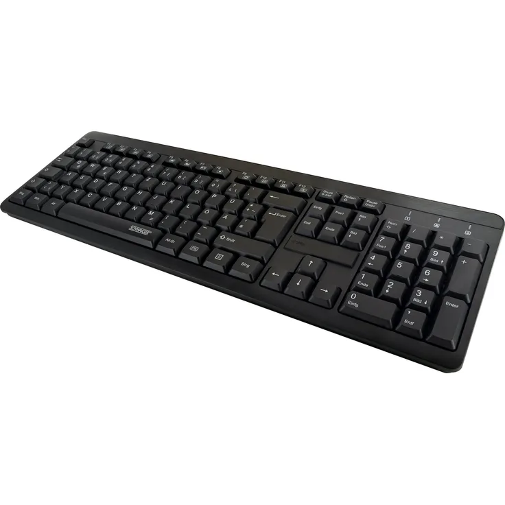 PC Tastatur (kabellos) Schwarz Deutsch QWERTZ