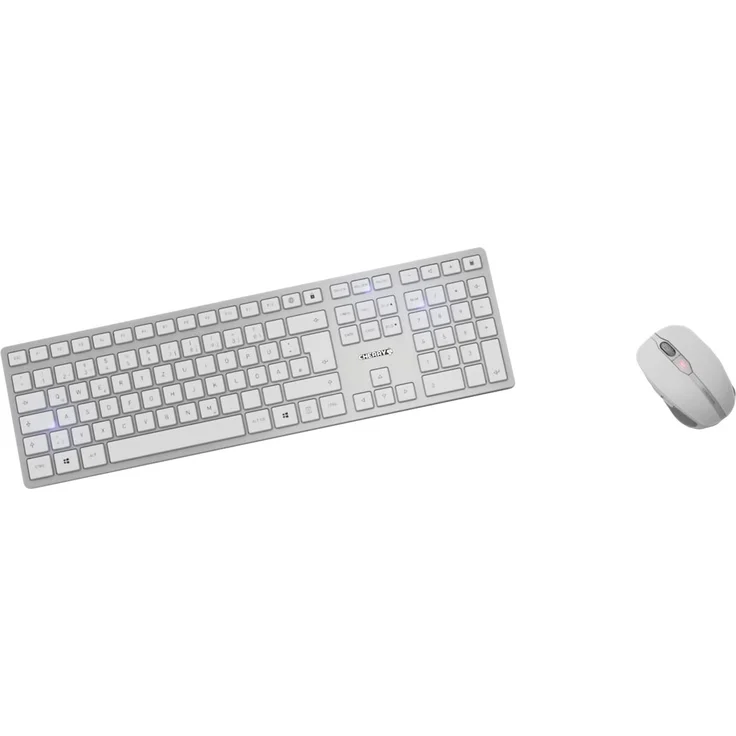 CHERRY DW 9100 SLIM - Tastatur-und-Maus-Set - kabellos - 2.4 GHz, Bluetooth 4.2 - Tschechisch-Slowakish QWERTY - Weiß-Silber – Bild 2