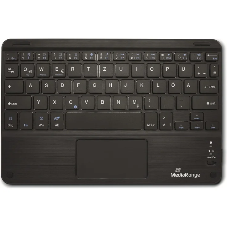 Funk-Tastatur MEDIARANGE MROS130, Touchpad, QWERTZ, schwarz – Bild 3