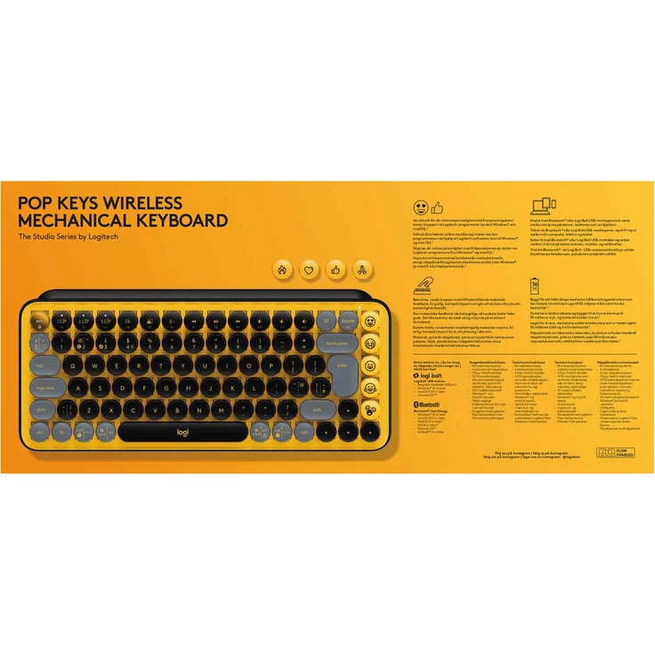Logitech POP Keys - Tastatur - kabellos - Bluetooth LE, Bluetooth 5.1 - QWERTZ - Schweiz – Bild 5