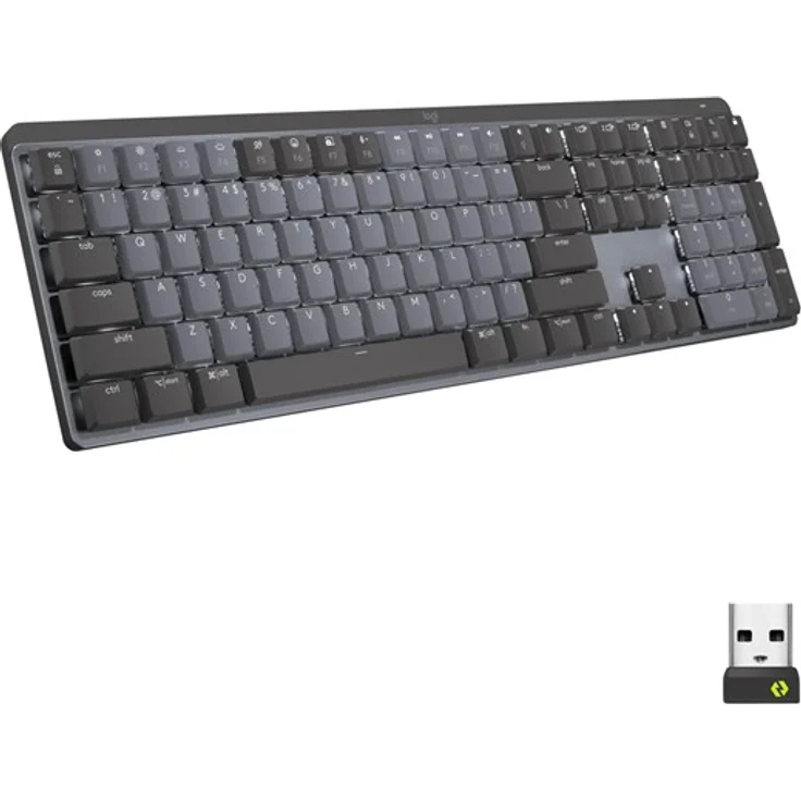 Logitech MX Mechanical Wireless Illuminated Performance Keyboard Graphite - Clicky - US QWERTY - Tastaturen - Englisch - US - Schwarz – Bild 1