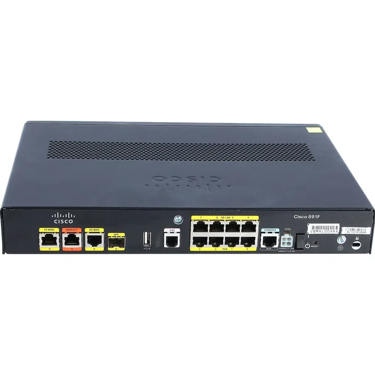 Cisco 891F - Router - ISDN-Mdm - 8-Port-Switch - GigE - an Rack montierbar