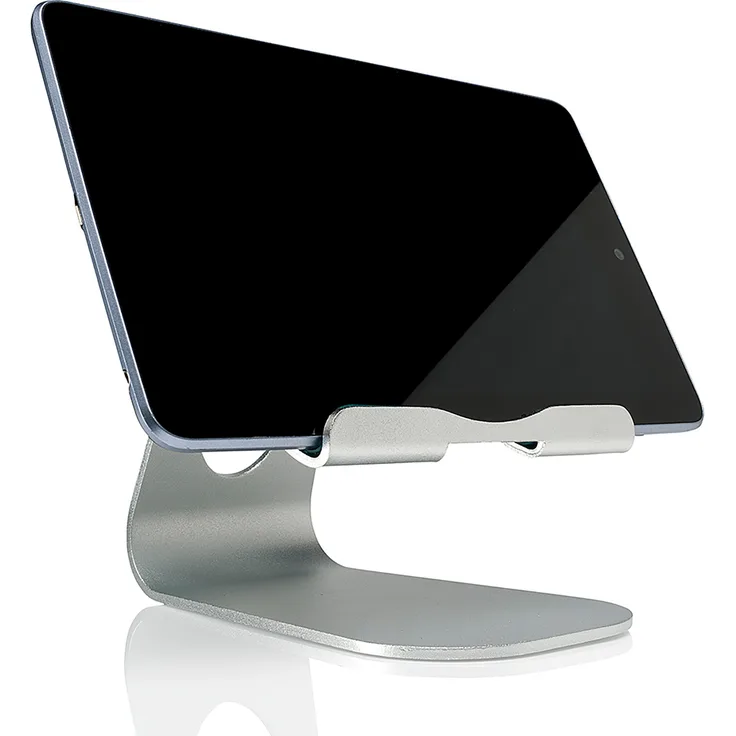 Slabo Tablethalterung für Samsung Galaxy Tab A8 10.5'' 2021 | Samsung Galaxy Tab S8 | Samsung Galaxy Tab S8 Ultra | Samsung Galaxy Tab S8+ | Samsung Galaxy Tab S8 Plus ''Aluminium'' - Silber