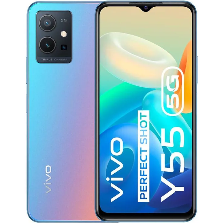 Vivo Y55 5G Smartphone 16,71cm (6,58 Zoll) IPS-Display, 4GB RAM, Android 11, Blue