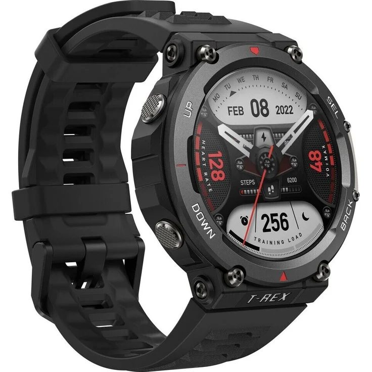 Amazfit T-Rex 2 Smartwatch GPS, Unisex, 47,1mm, Polymergehäuse, Silikonarmband, Ember Black – Bild 2